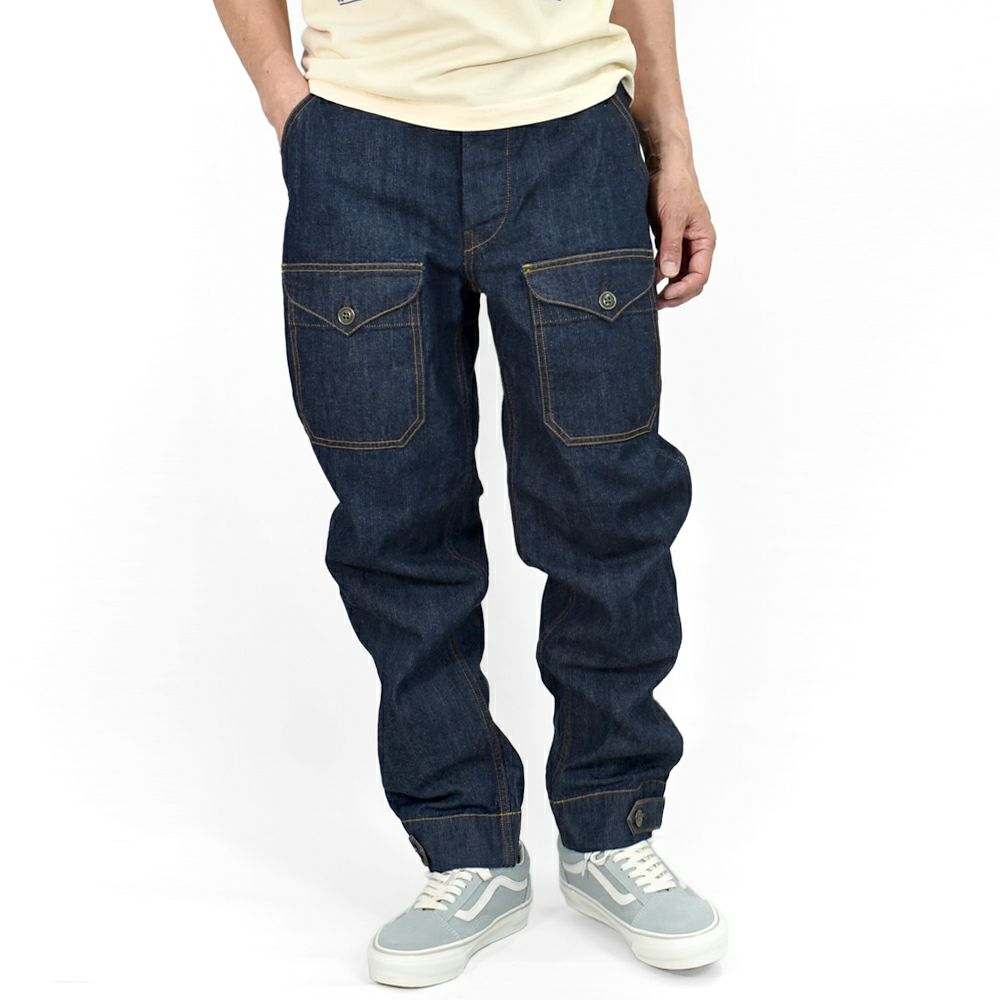 フリーホイーラーズ (FREEWHEELERS) -S-8 AVIATORS' TROUSERS- 1930~1940s MILITARY IMAGE FLIGHT ENGINEER TROUSERS Vintage Style 10.5oz Indigo Denim アビエイターズトラウザーズ アビエイターパンツ デニムミリタリーパンツ 2522006