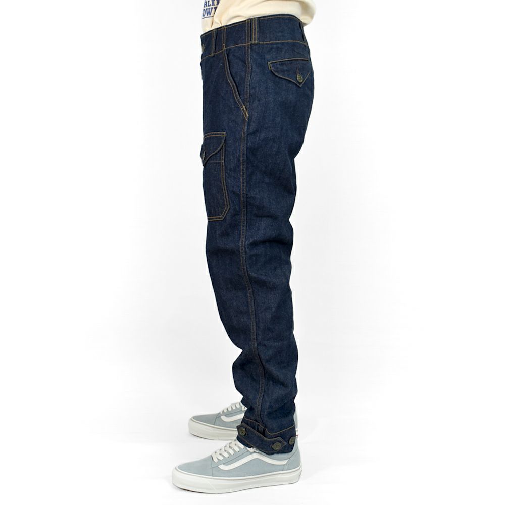 フリーホイーラーズ (FREEWHEELERS) -S-8 AVIATORS' TROUSERS- 1930~1940s MILITARY IMAGE FLIGHT ENGINEER TROUSERS Vintage Style 10.5oz Indigo Denim アビエイターズトラウザーズ アビエイターパンツ デニムミリタリーパンツ 2522006
