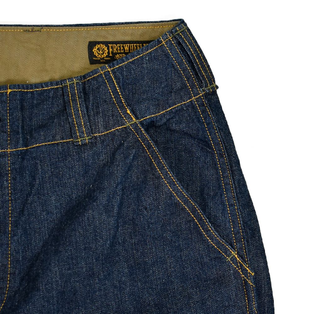 フリーホイーラーズ (FREEWHEELERS) -S-8 AVIATORS' TROUSERS- 1930~1940s MILITARY IMAGE FLIGHT ENGINEER TROUSERS Vintage Style 10.5oz Indigo Denim アビエイターズトラウザーズ アビエイターパンツ デニムミリタリーパンツ 2522006