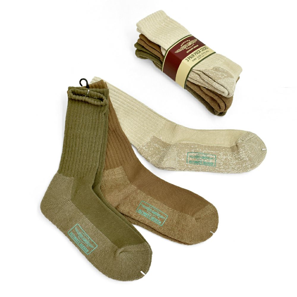 トイズマッコイ (TOYS McCOY) 3-PACK BOOTS SOCKS ブーツソックス 3足セット 靴下 TMA2518