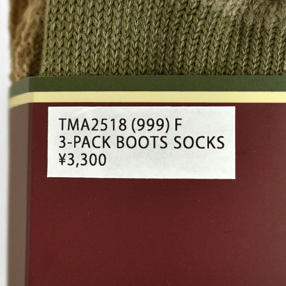 トイズマッコイ (TOYS McCOY) 3-PACK BOOTS SOCKS ブーツソックス 3足セット 靴下 TMA2518