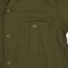 フリーホイーラーズ (FREEWHEELERS) -Brucie- OPEN-COLLARED SHORT SLEEVE SHIRT 1960s~ STYLE WORK SHIRT Vintage Style Hard Twist Yarn Higt Density Gabardine DARK OLIVE メカニックシャツ 半袖シャツ ワークシャツ 2523007