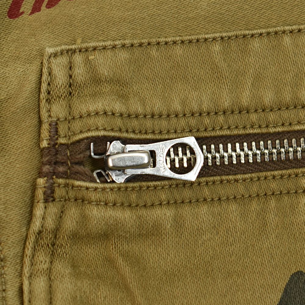 フリーホイーラーズ (FREEWHEELERS)FREEWHEELERS SPEED DIVISION -Throttle Racing- SUPPORT CREW SPEED ENGINEER SLEEVELESS COAT KHAKI コットンベスト アビエイターベスト 2521009