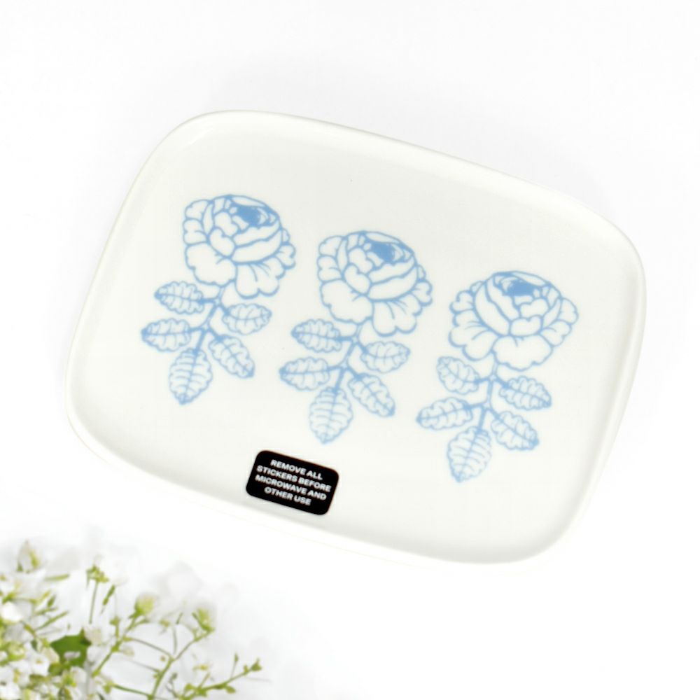 マリメッコ (marimekko) Vihkiruusu プレート 12×15cm 食器 ギフト ヴィヒキルース ウエディングローズ プレート お皿 52259-4-74791 52259474791