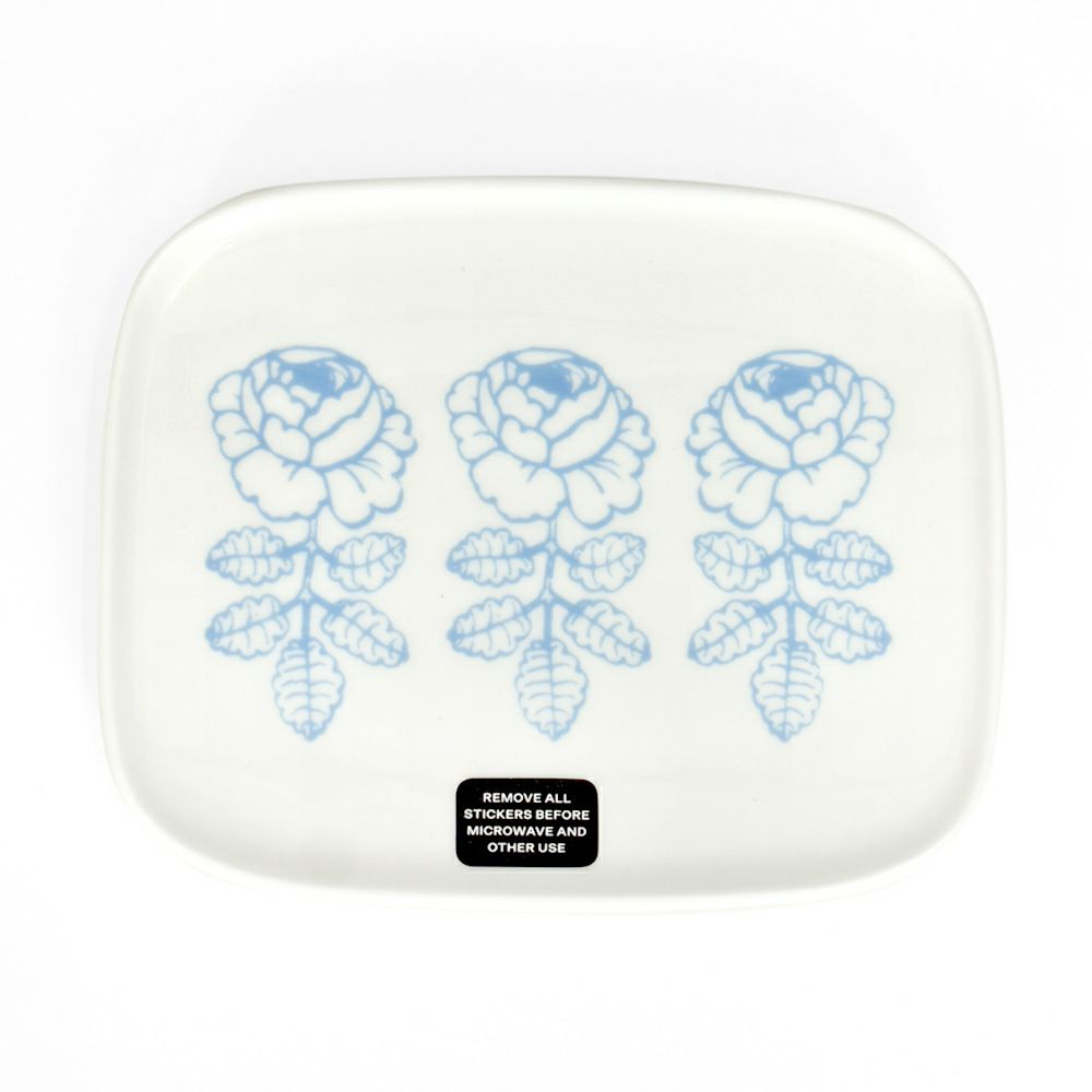 マリメッコ (marimekko) Vihkiruusu プレート 12×15cm 食器 ギフト ヴィヒキルース ウエディングローズ プレート お皿 52259-4-74791 52259474791