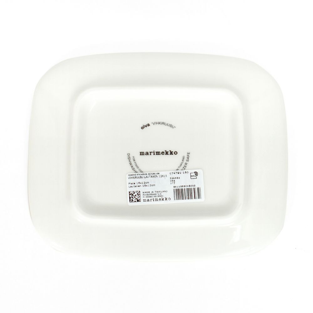 マリメッコ (marimekko) Vihkiruusu プレート 12×15cm 食器 ギフト ヴィヒキルース ウエディングローズ プレート お皿 52259-4-74791 52259474791