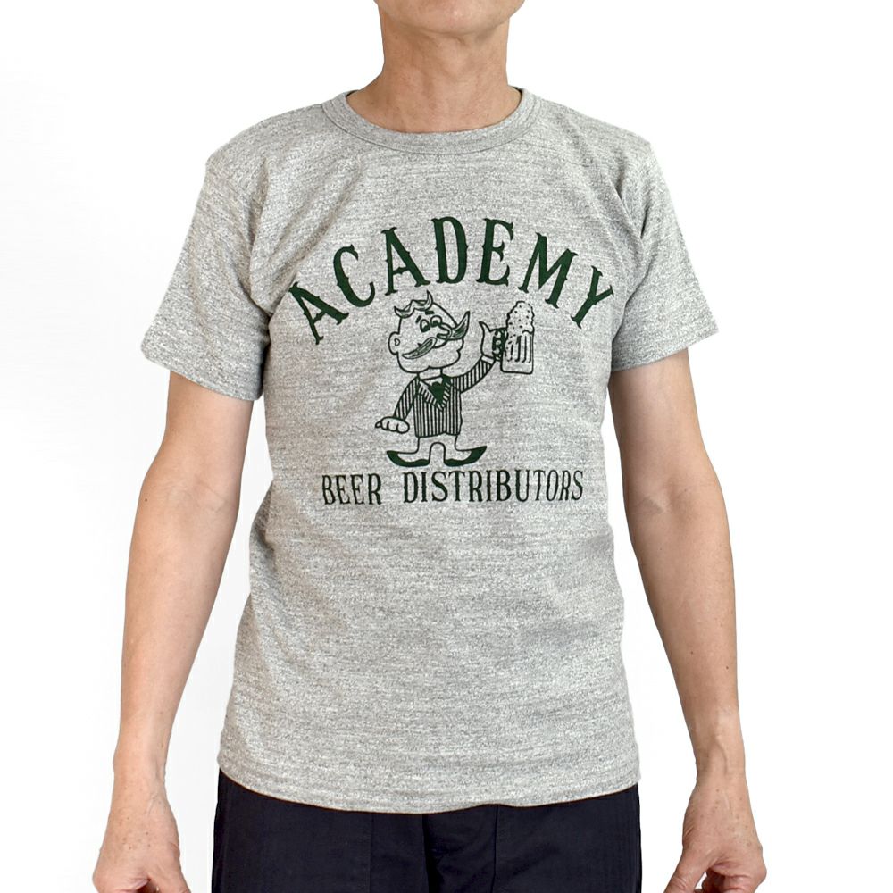 JOHN GLUCKOW (ジョングラッコー) Lot JG-CS06 Academy Beer Distributors T 半袖プリントTシャツ