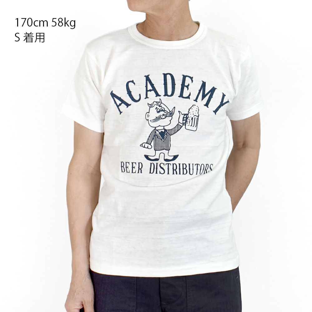 JOHN GLUCKOW (ジョングラッコー) Lot JG-CS06 Academy Beer Distributors T 半袖プリントTシャツ