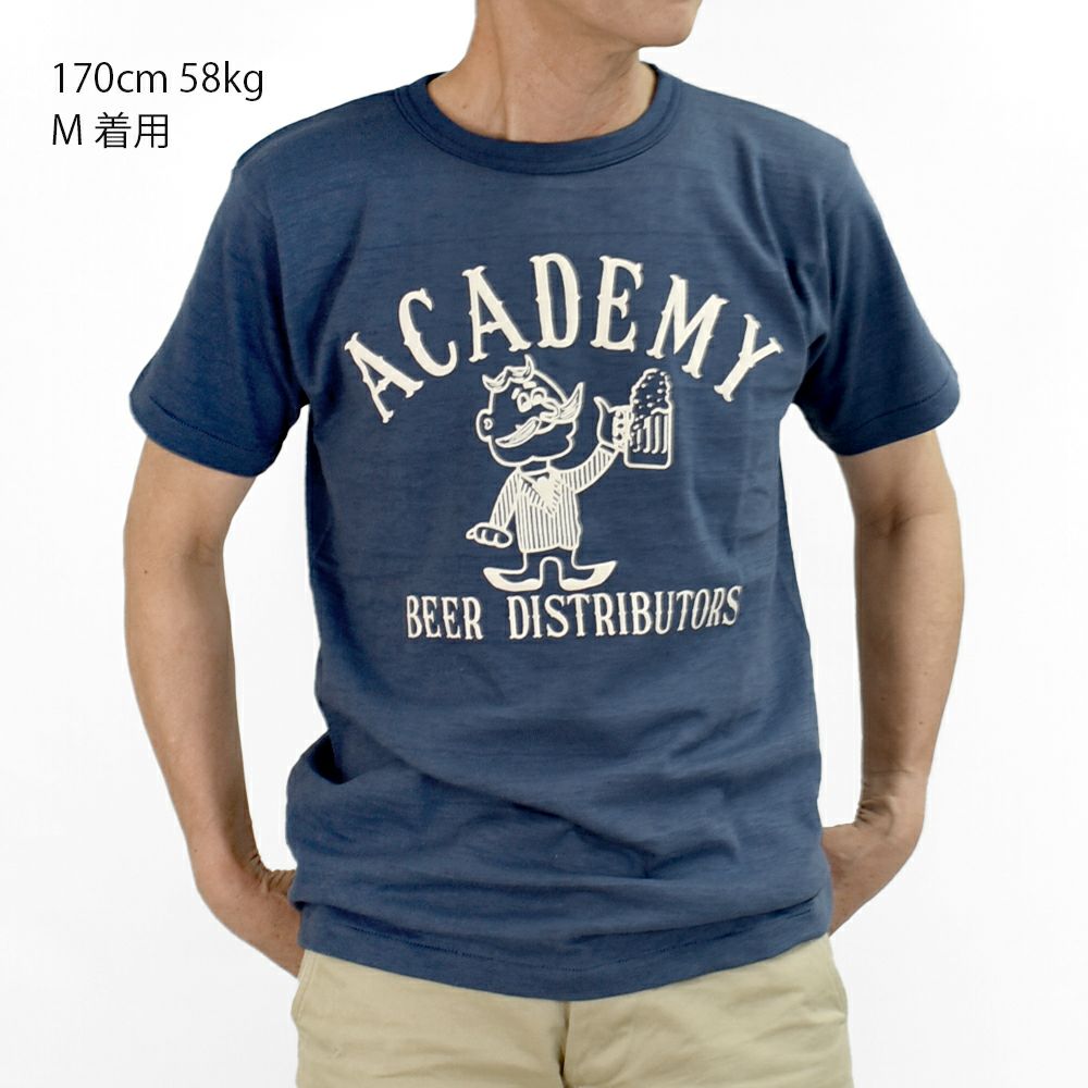 JOHN GLUCKOW (ジョングラッコー) Lot JG-CS06 Academy Beer Distributors T 半袖プリントTシャツ