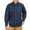 デラックスウエア (DELUXEWARE) SADDLE MASTER 長袖シャツ ウエスタンデニムシャツ リネンデニム 7500
