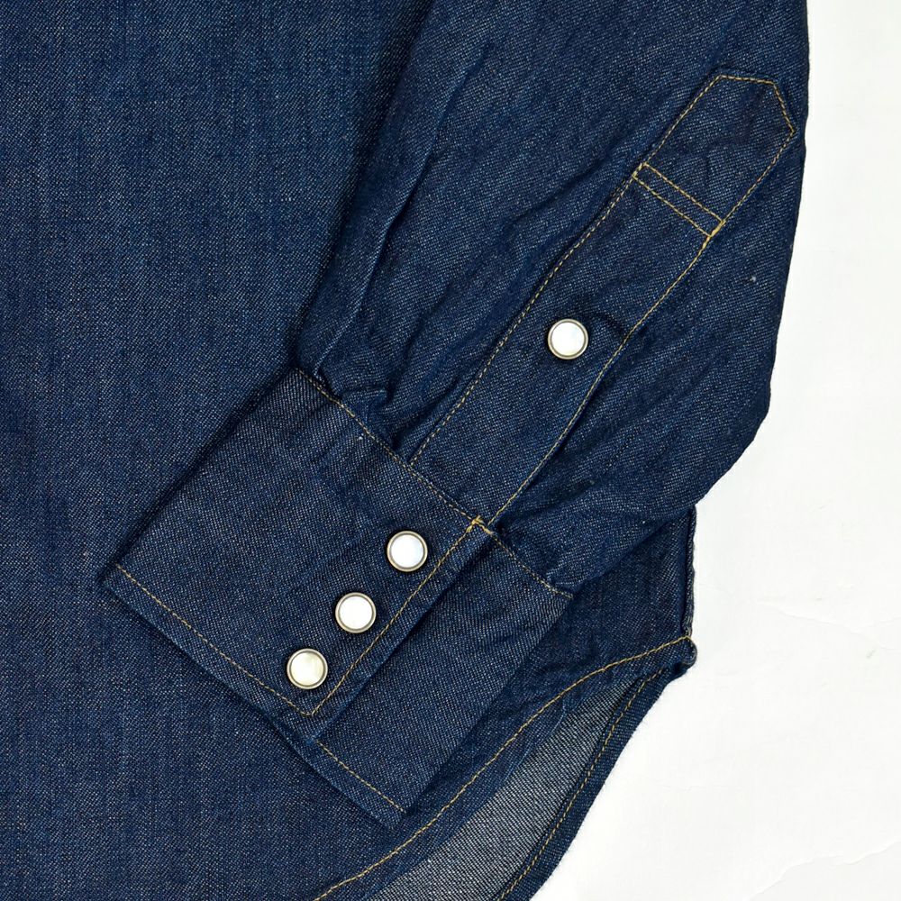 デラックスウエア (DELUXEWARE) SADDLE MASTER 長袖シャツ ウエスタンデニムシャツ リネンデニム 7500