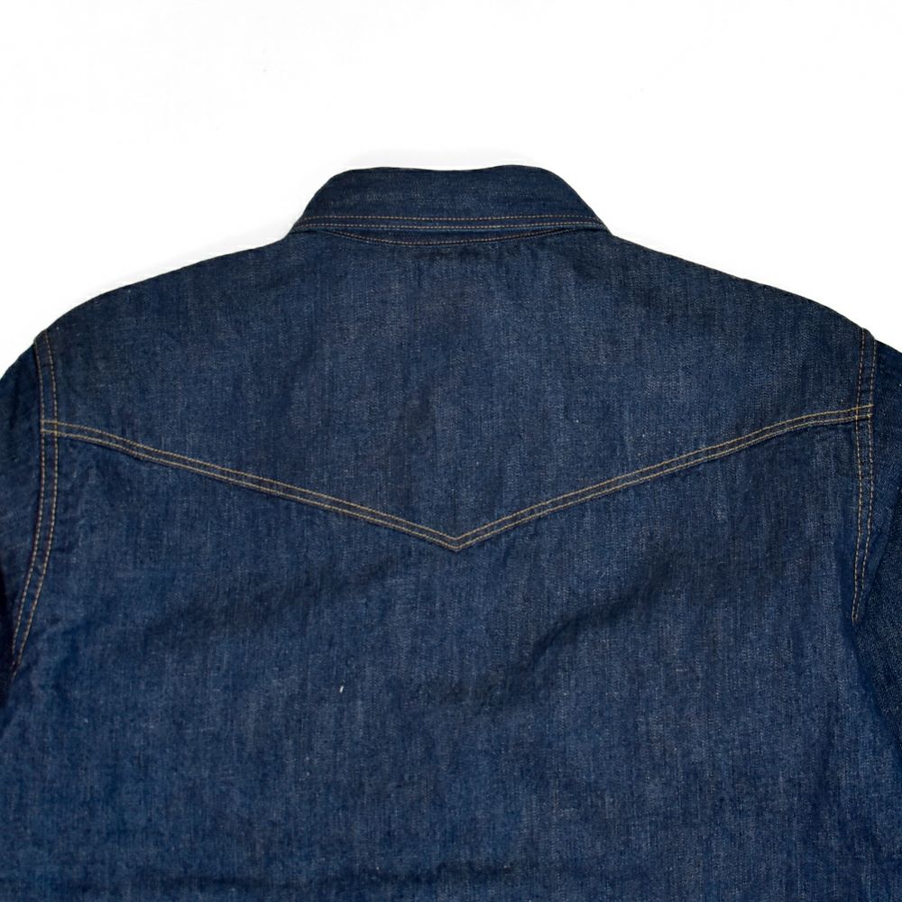 デラックスウエア (DELUXEWARE) SADDLE MASTER 長袖シャツ ウエスタンデニムシャツ リネンデニム 7500