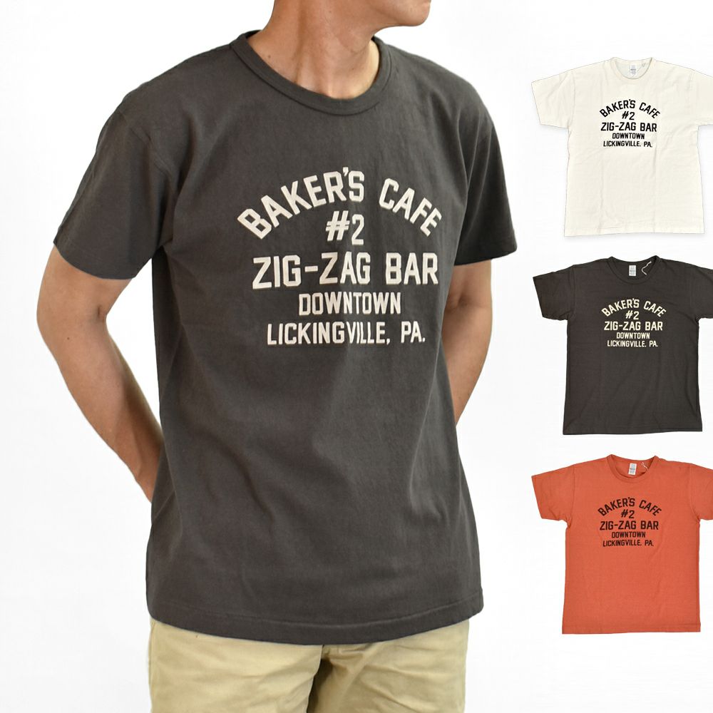 ウエアハウス (WAREHOUSE) Lot 4064 ZIG-ZAG BAR 半袖プリントTシャツ セコハン 4064