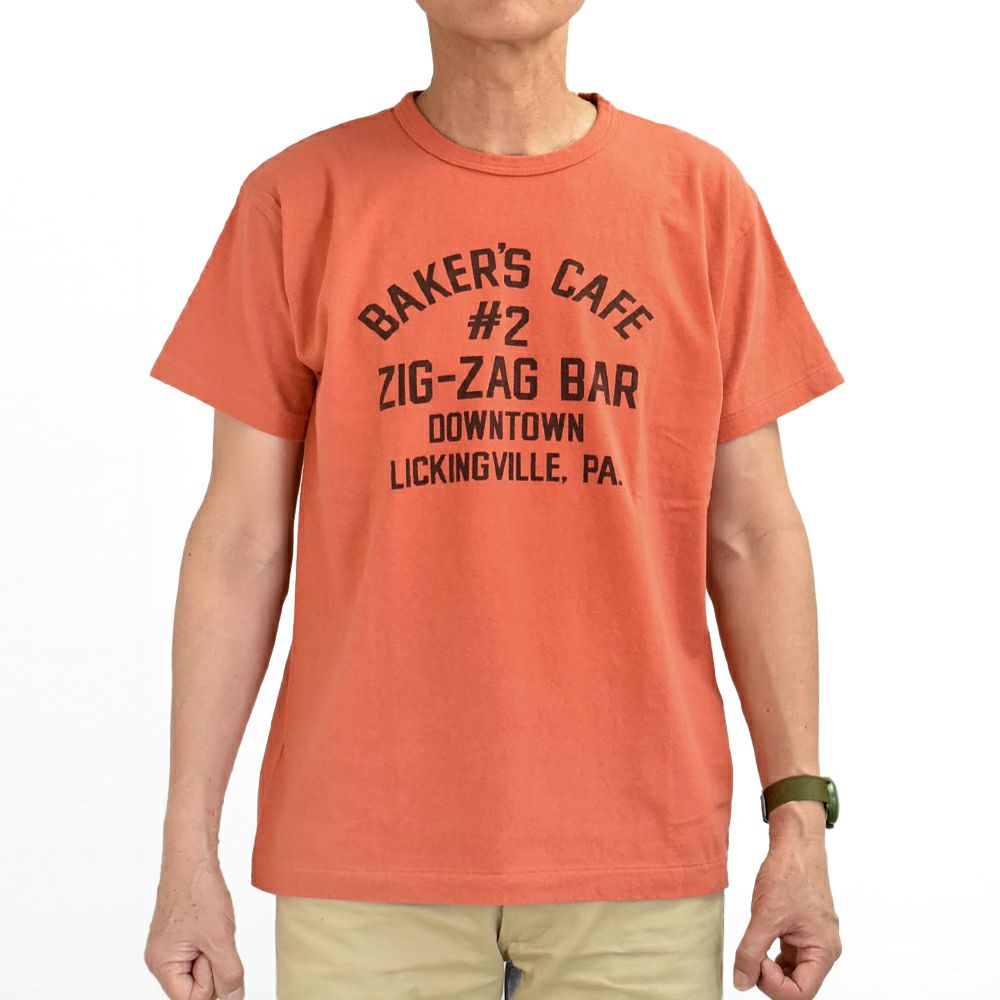 ウエアハウス (WAREHOUSE) Lot 4064 ZIG-ZAG BAR 半袖プリントTシャツ セコハン 4064