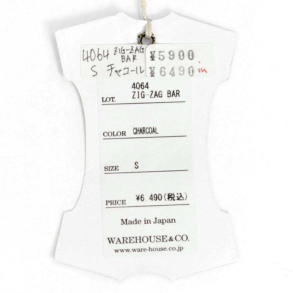 ウエアハウス (WAREHOUSE) Lot 4064 ZIG-ZAG BAR 半袖プリントTシャツ セコハン 4064