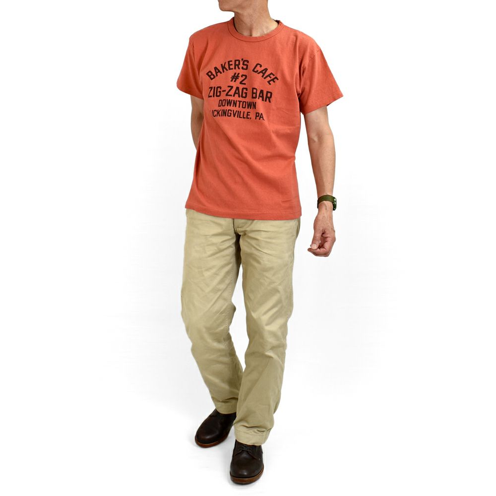 ウエアハウス (WAREHOUSE) Lot 4064 ZIG-ZAG BAR 半袖プリントTシャツ セコハン 4064