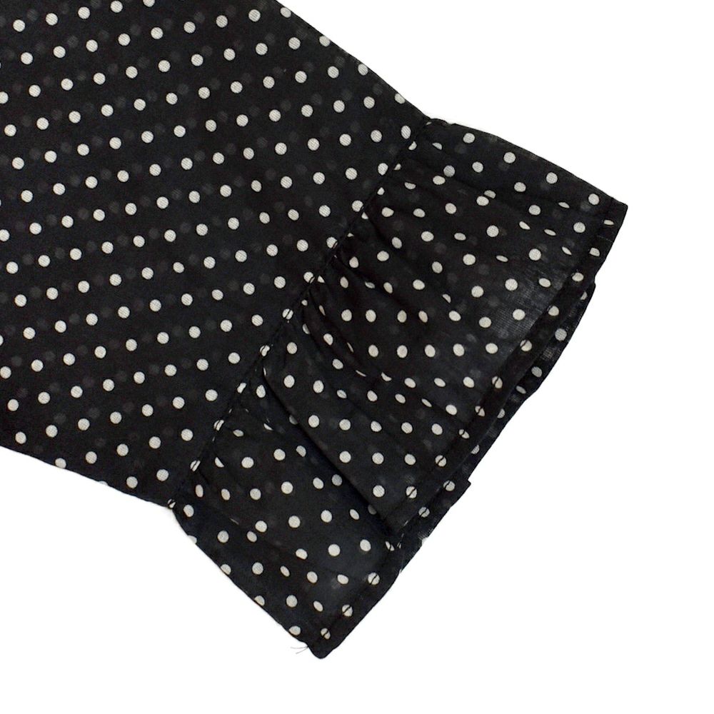 ポンデシャロン (PONT DE CHALONS) ドットptアシメフリルブラウス ドット柄シャツ 22551011