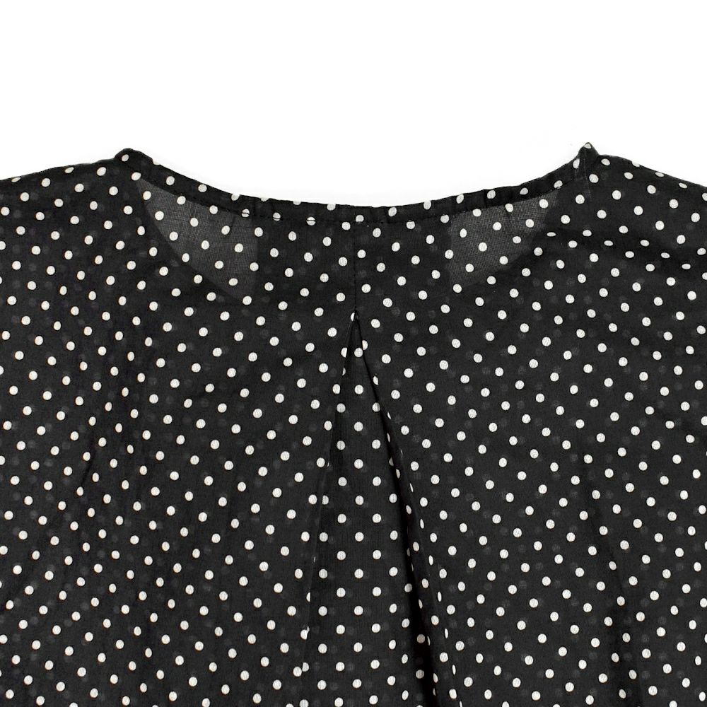 ポンデシャロン (PONT DE CHALONS) ドットptアシメフリルブラウス ドット柄シャツ 22551011