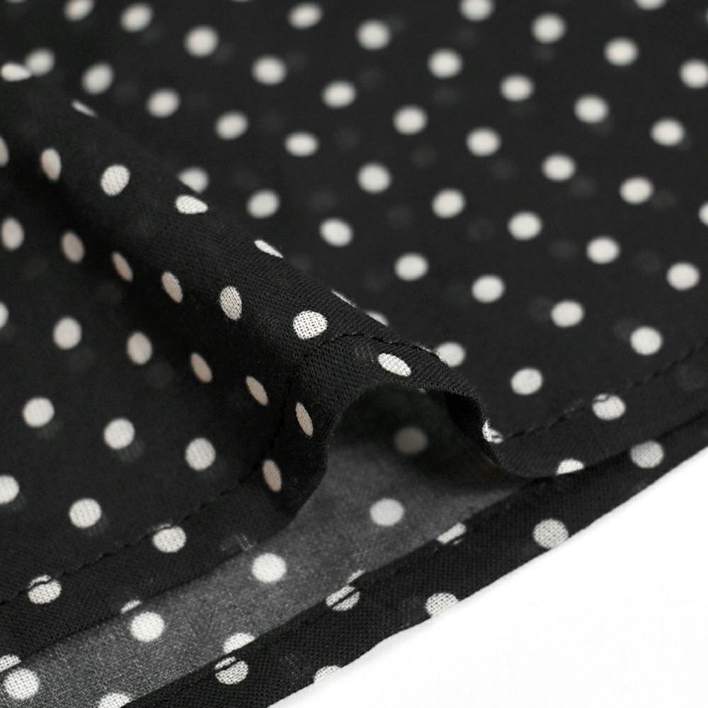 ポンデシャロン (PONT DE CHALONS) ドットptアシメフリルブラウス ドット柄シャツ 22551011