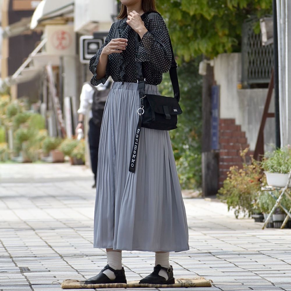 ポンデシャロン (PONT DE CHALONS) ドットptアシメフリルブラウス ドット柄シャツ 22551011