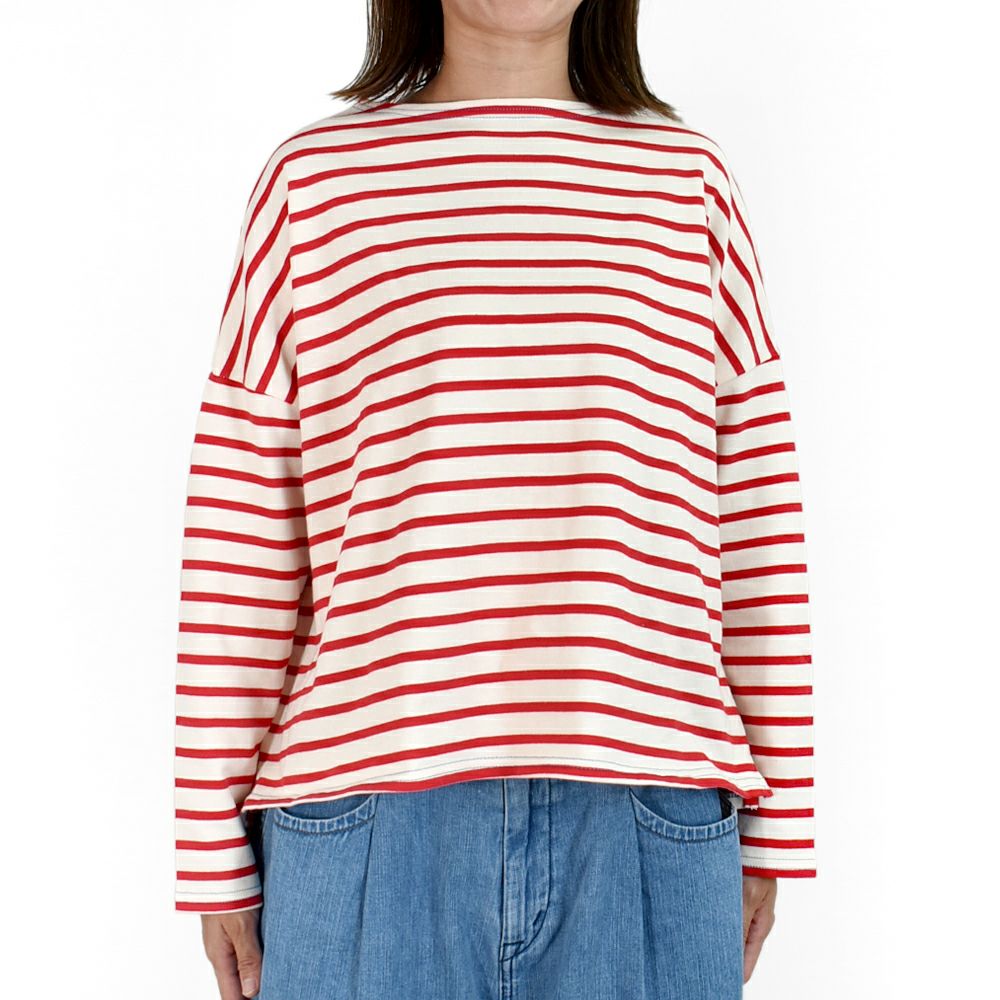 ポンデシャロン (PONT DE CHALONS) ハートパッチボーダーT ワイドTシャツ 22480512