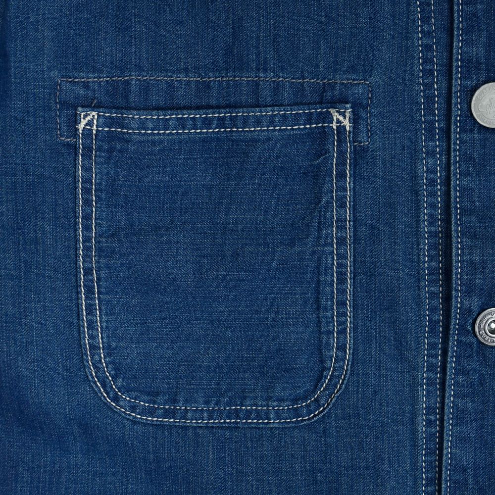 カフェッティ (Cafetty) ロングカバーオール デニムジャケット ノーカラージャケット CF-7194