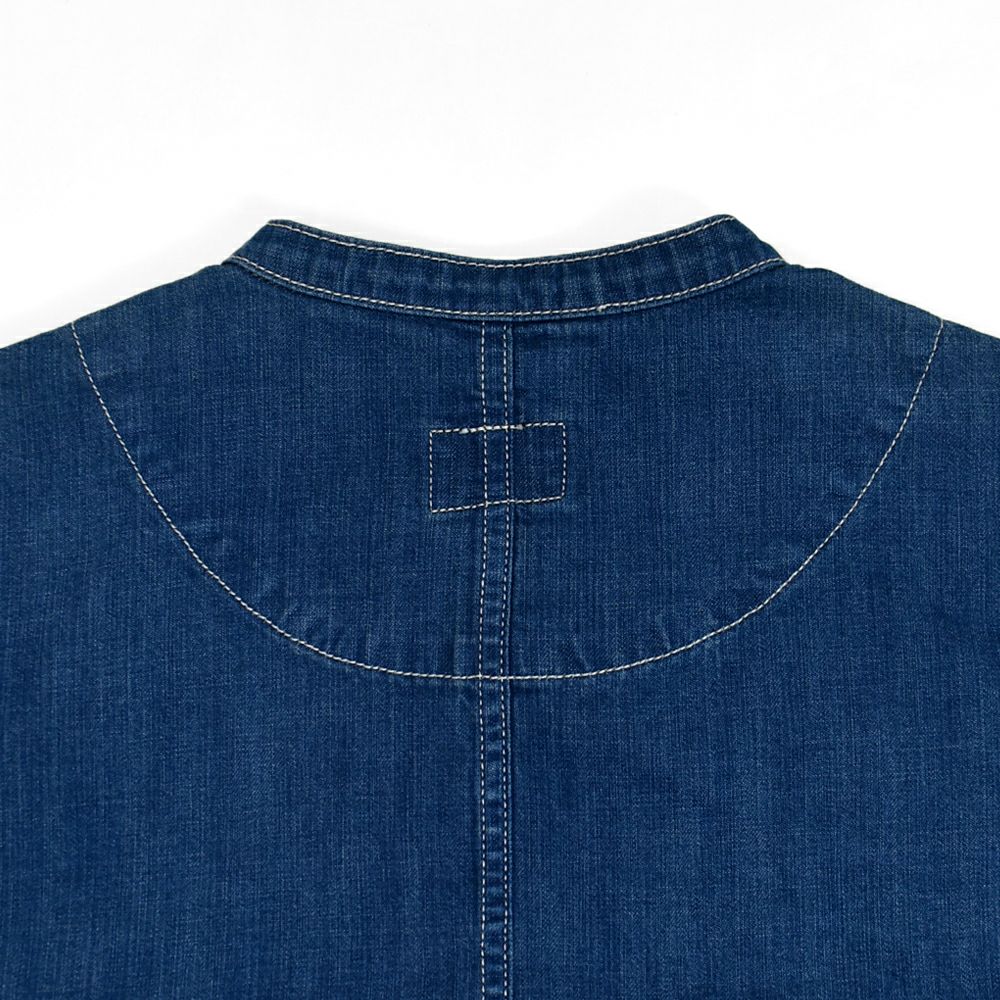 カフェッティ (Cafetty) ロングカバーオール デニムジャケット ノーカラージャケット CF-7194