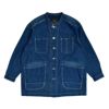 カフェッティ (Cafetty) ロングカバーオール デニムジャケット ノーカラージャケット CF-7194 R5.濃色USED