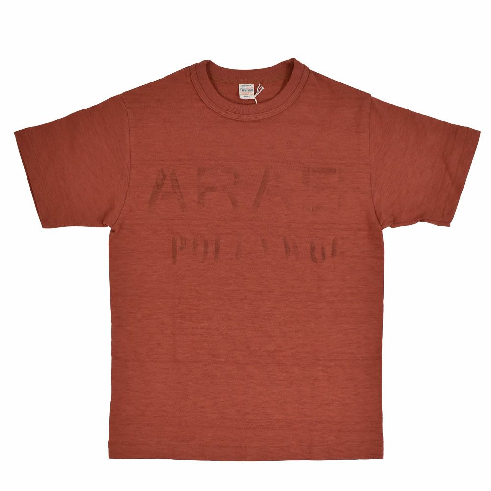 ウエアハウス (WAREHOUSE) Lot 4601 ARAB 半袖プリントTシャツ 4601　サーモン