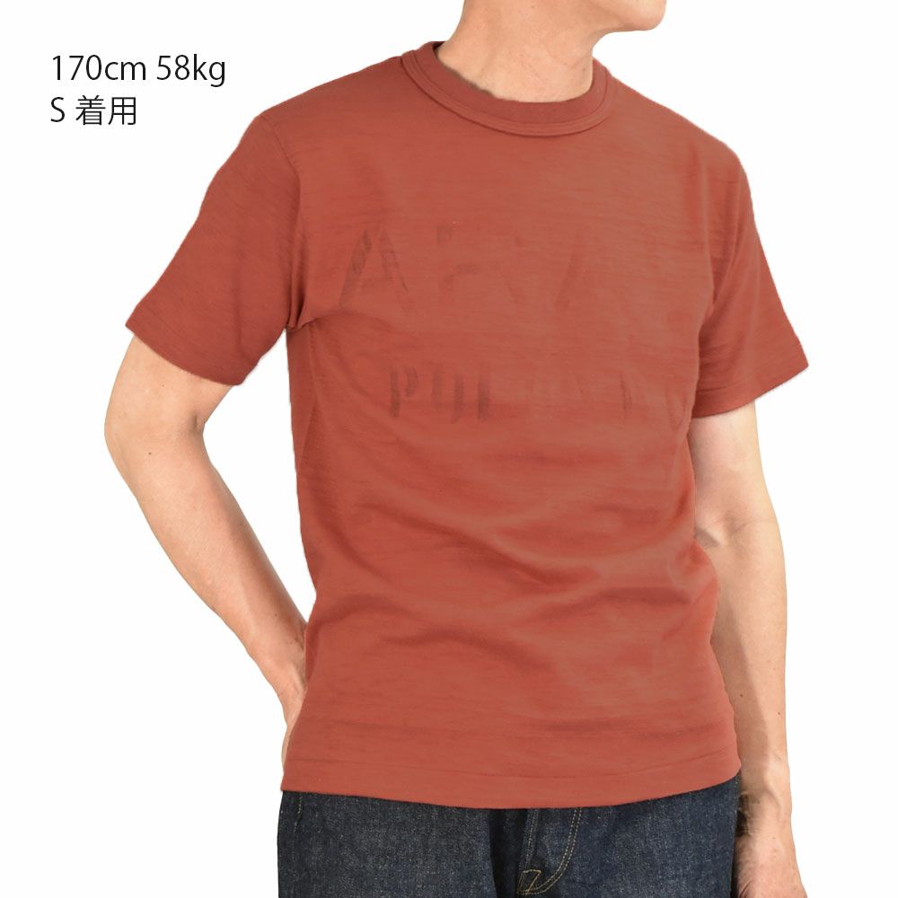 ウエアハウス (WAREHOUSE) Lot 4601 ARAB 半袖プリントTシャツ 4601サーモン