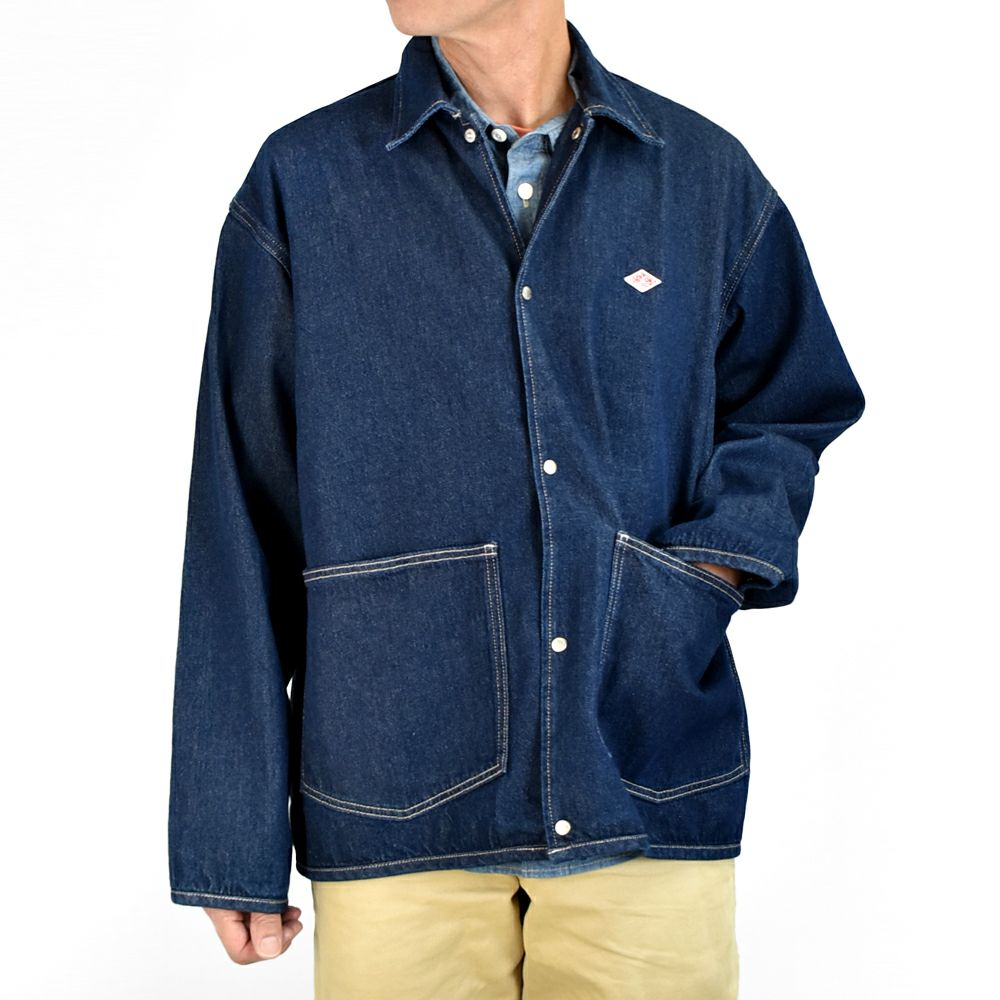 ダントン (DANTON) MEN'S DENIM SHIRT JACKET COVERALL SHIRT デニムジャケット カバーオール DT-B0400DNS