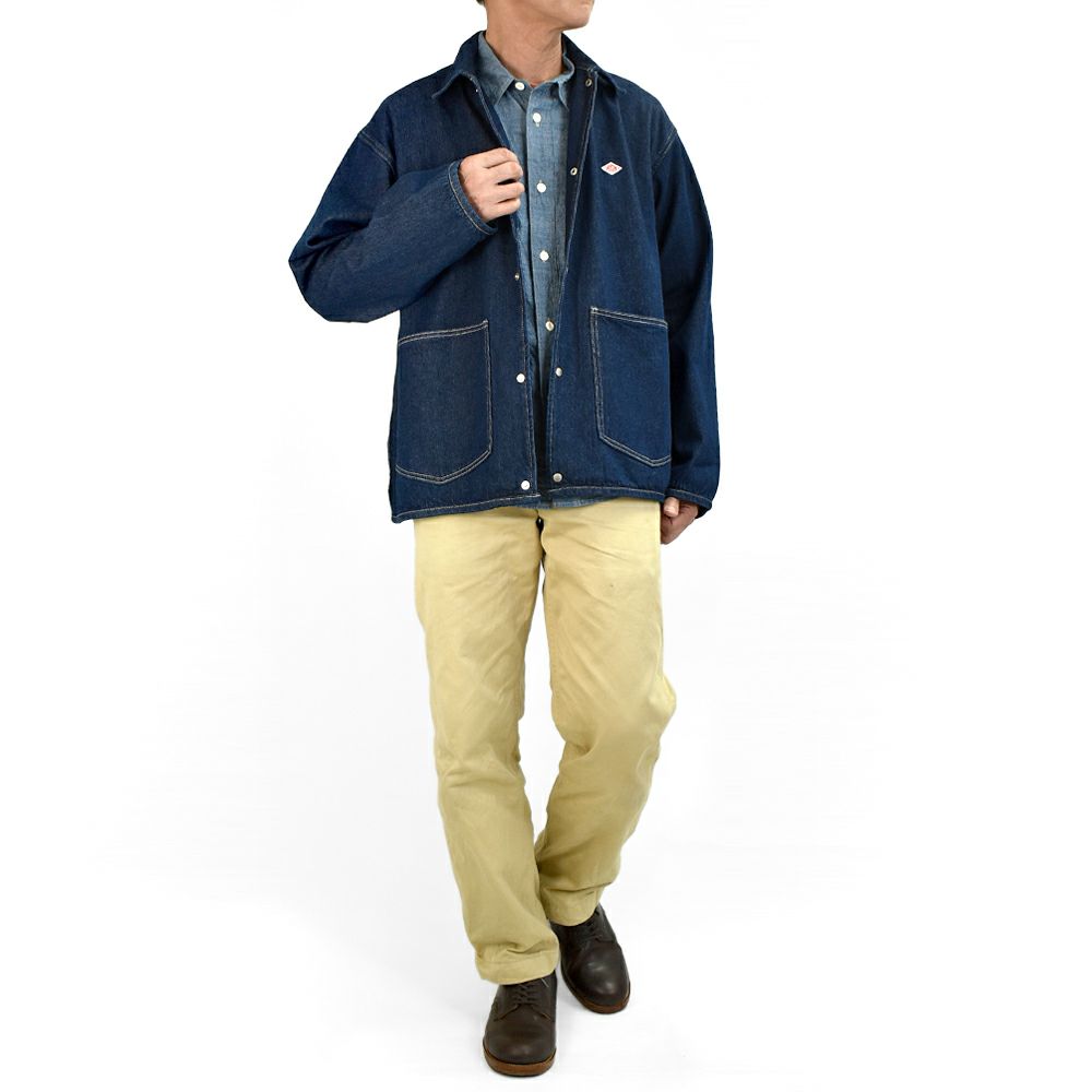 ダントン (DANTON) MEN'S DENIM SHIRT JACKET COVERALL SHIRT デニムジャケット カバーオール DT-B0400DNS