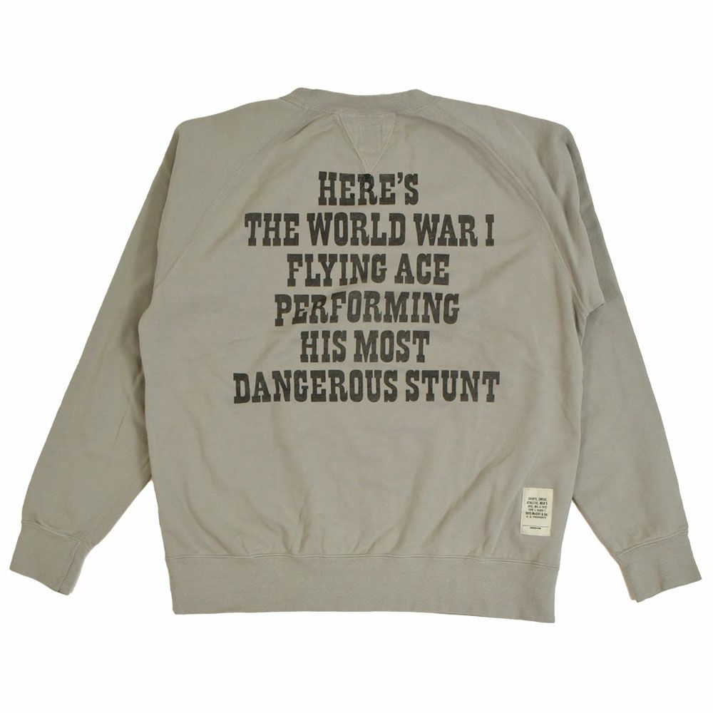 トイズマッコイ (TOYS McCOY) GARMENT DYING SWEAT SHIRT SNOOPY -U.S.A.F. FLYING ACE- 長袖プリントスウェットシャツ スヌーピー TMC2550 041.SAND