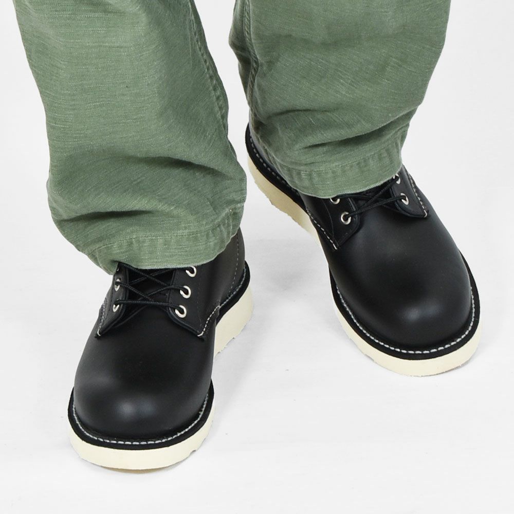 レッドウィング (RED WING) 6-INCH CLASSIC ROUND 6インチ クラシックラウンド ブラッククローム レザーワークブーツ 靴 8165