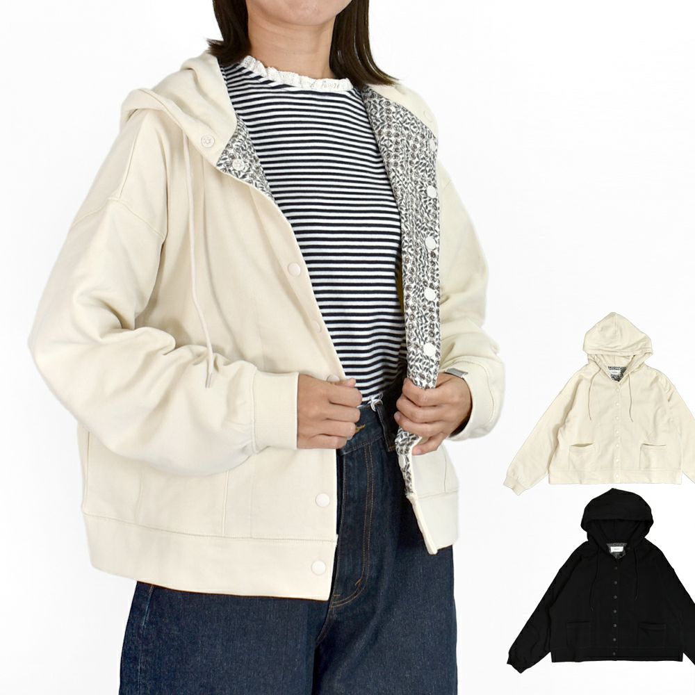 ソソット (sosotto) 裏毛見返しLIBERTYフードJK フードジャケット ライトアウター リバティプリント 42551314