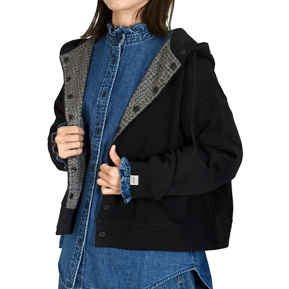 ソソット (sosotto) 裏毛見返しLIBERTYフードJK フードジャケット ライトアウター リバティプリント 42551314