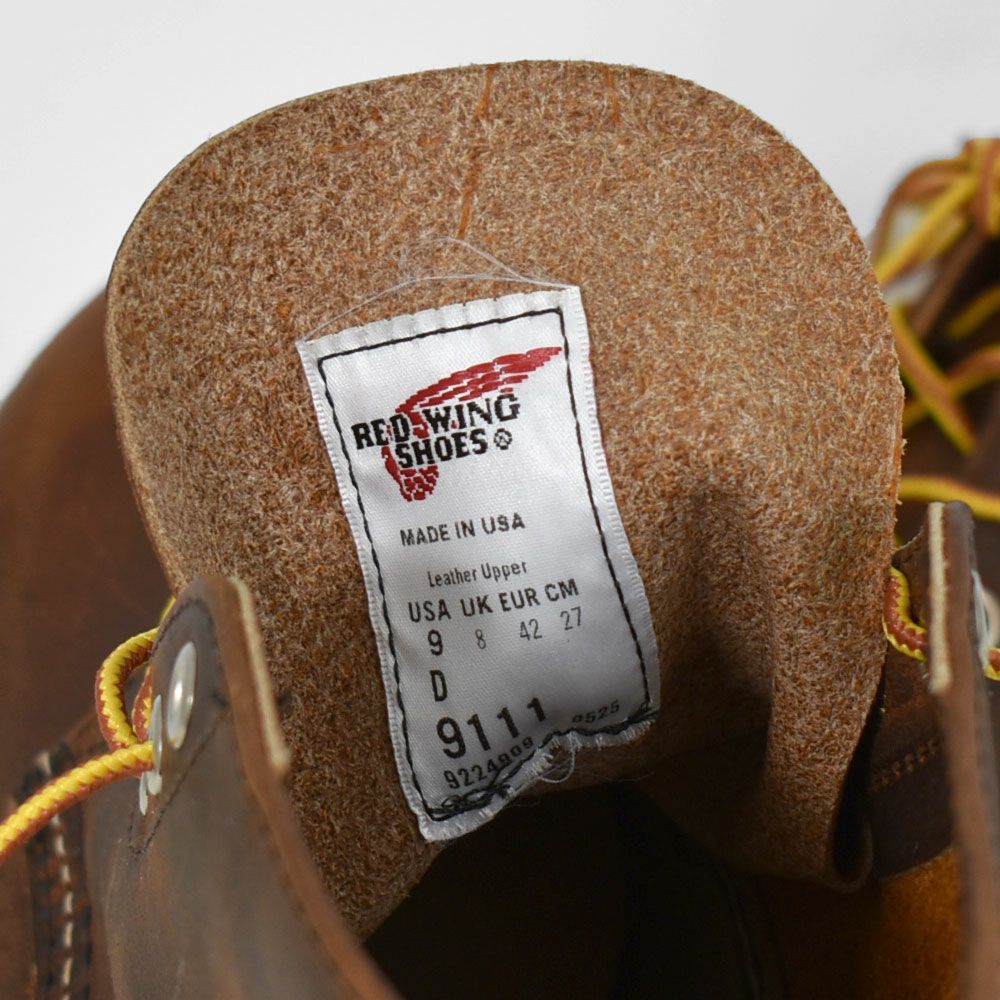 レッドウィング (RED WING) 6-INCH CLASSIC ROUND 6インチ クラシックラウンド カッパー・ラフアンドタフ レザーワークブーツ 靴 9111