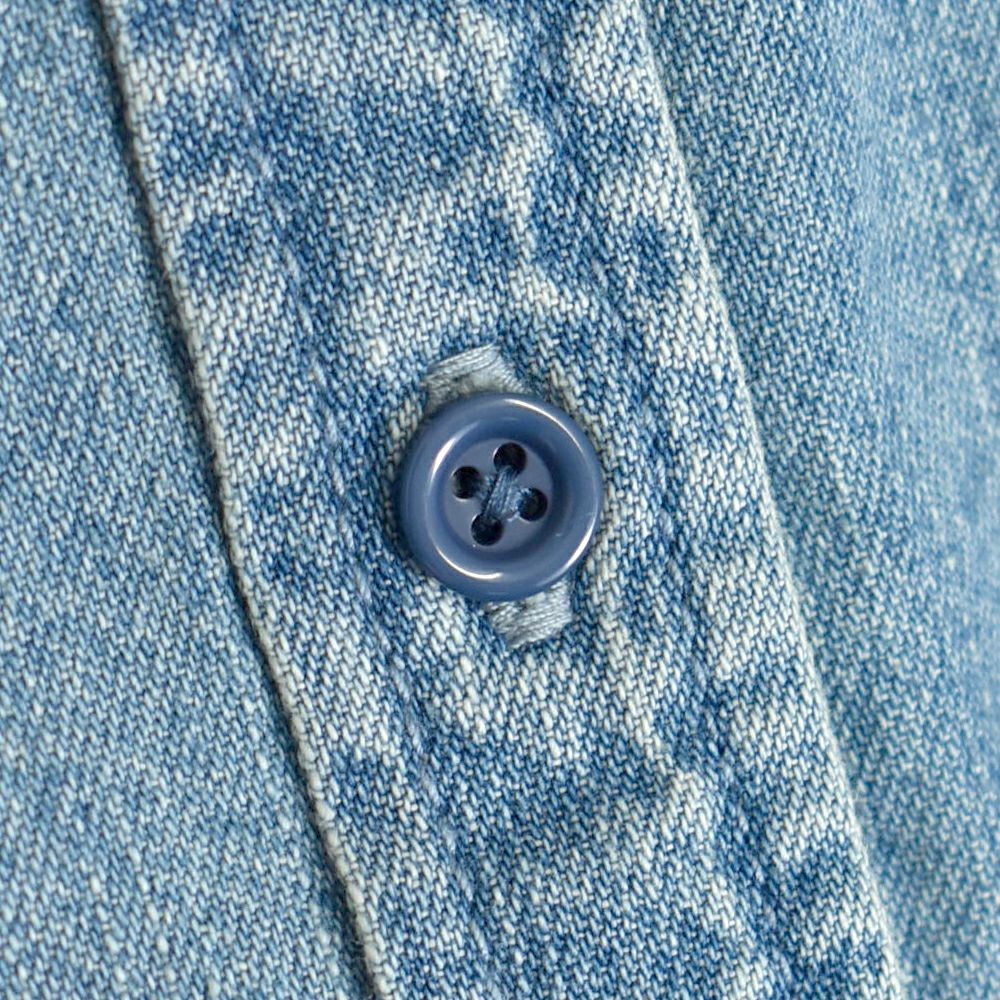 ケレン (KELEN) -SYNTH- FRILL DESIGN DENIM SHIRT 長袖フリルシャンブレーシャツ デニムシャツ LKL25FBL2253