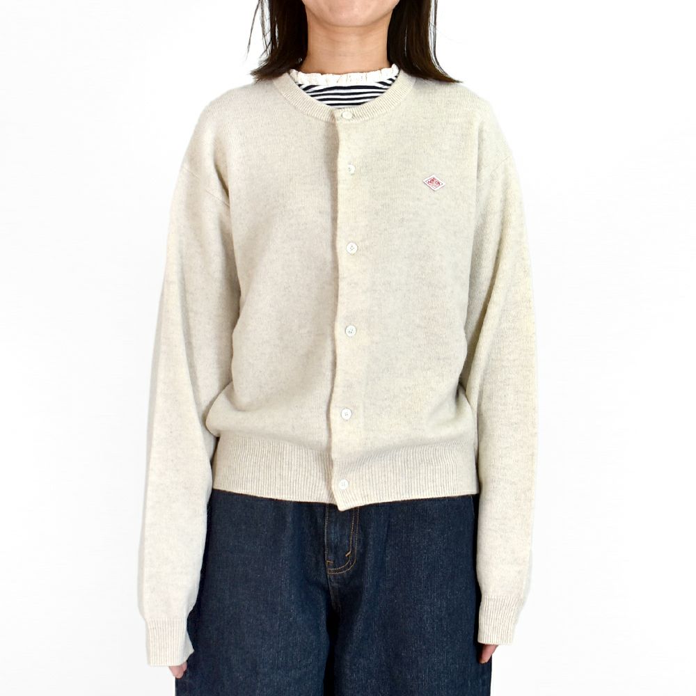 ダントン (DANTON) WOMEN'S LAMBSWOOL CREW NECK KNIT CARDIGAN 長袖ニットカーディガン DT-D0031LMW