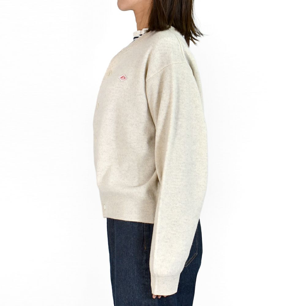 ダントン (DANTON) WOMEN'S LAMBSWOOL CREW NECK KNIT CARDIGAN 長袖ニットカーディガン DT-D0031LMW
