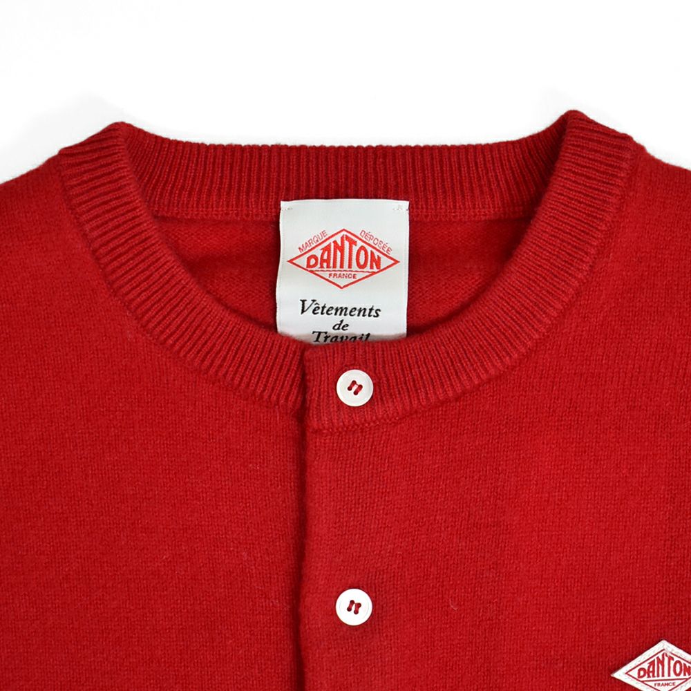 ダントン (DANTON) WOMEN'S LAMBSWOOL CREW NECK KNIT CARDIGAN 長袖ニットカーディガン DT-D0031LMW