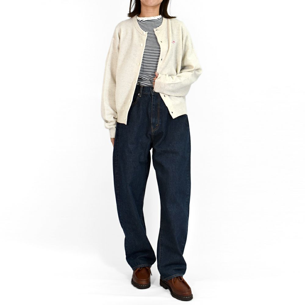 ダントン (DANTON) WOMEN'S LAMBSWOOL CREW NECK KNIT CARDIGAN 長袖ニットカーディガン DT-D0031LMW