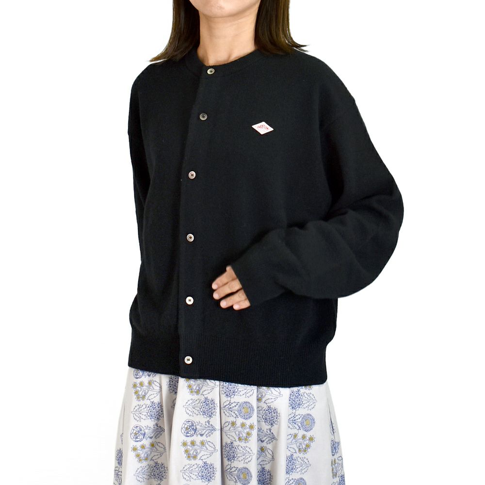 ダントン (DANTON) WOMEN'S LAMBSWOOL CREW NECK KNIT CARDIGAN 長袖ニットカーディガン DT-D0031LMW