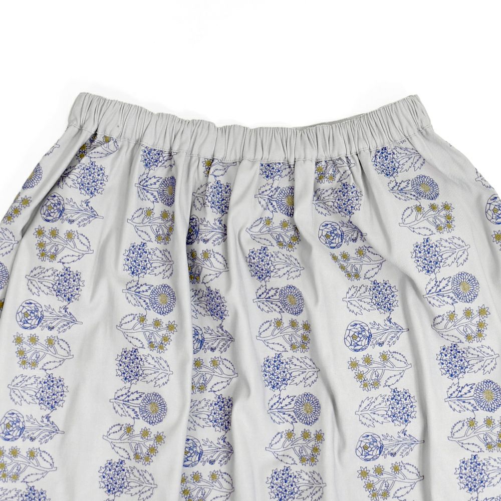 マーブルシュッド (marble SUD) flower language タックスカート 刺繍スカート 07FF073023