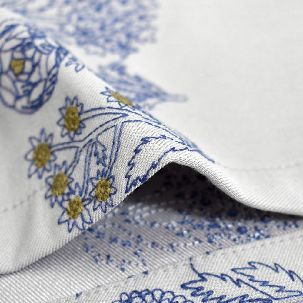 マーブルシュッド (marble SUD) flower language タックスカート 刺繍スカート 07FF073023