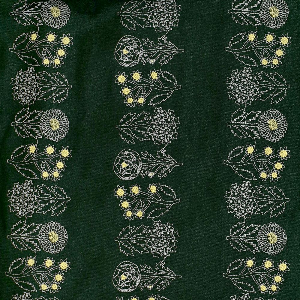 マーブルシュッド (marble SUD) flower language タックスカート 刺繍スカート 07FF073023