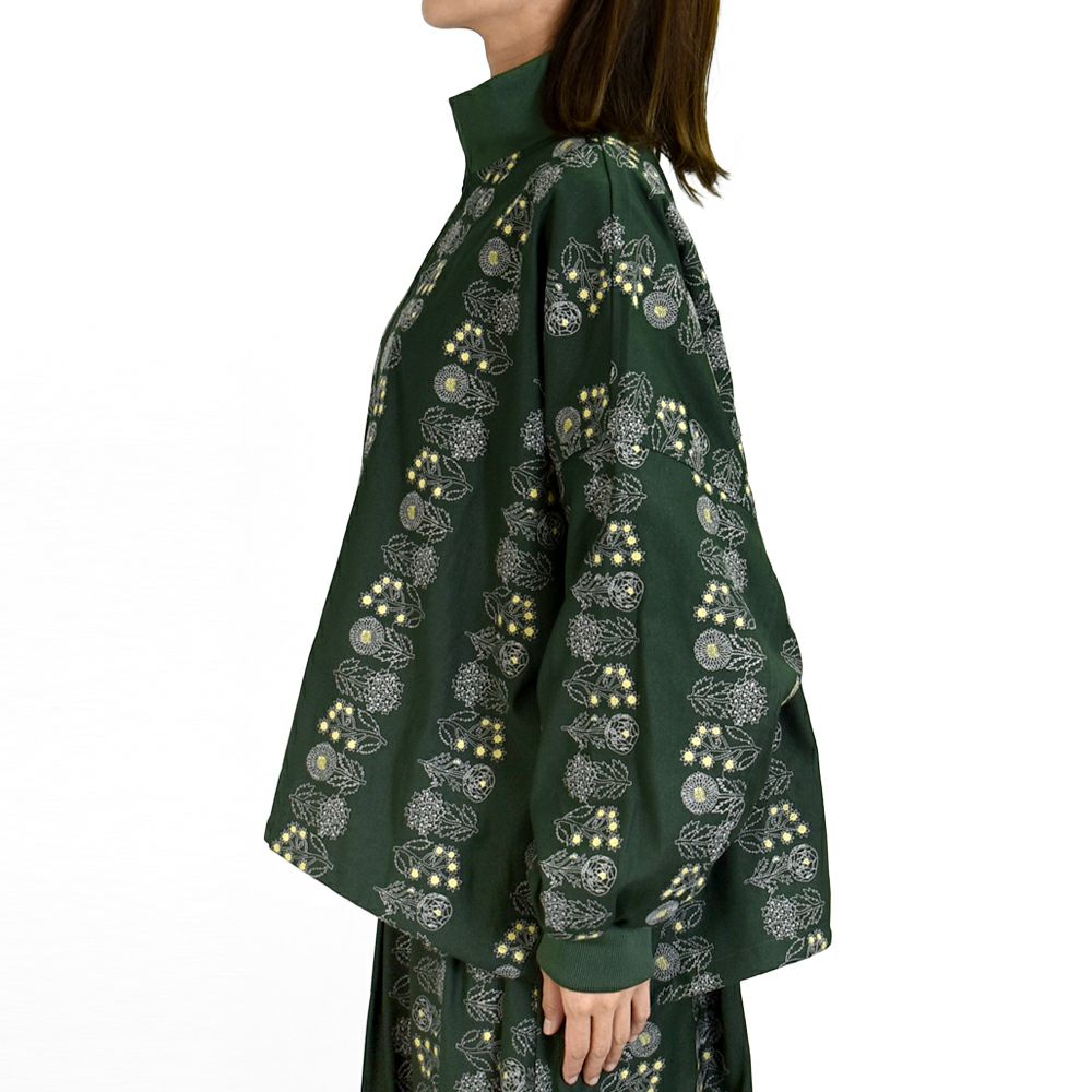 マーブルシュッド (marble SUD) flower language ジップブルゾン ナイロンジャケット 06FF073025