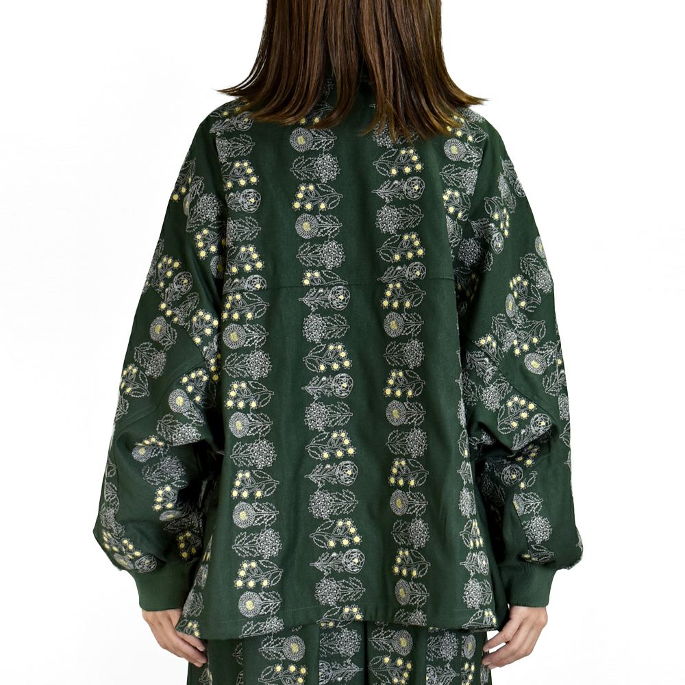 マーブルシュッド (marble SUD) flower language ジップブルゾン ナイロンジャケット 06FF073025