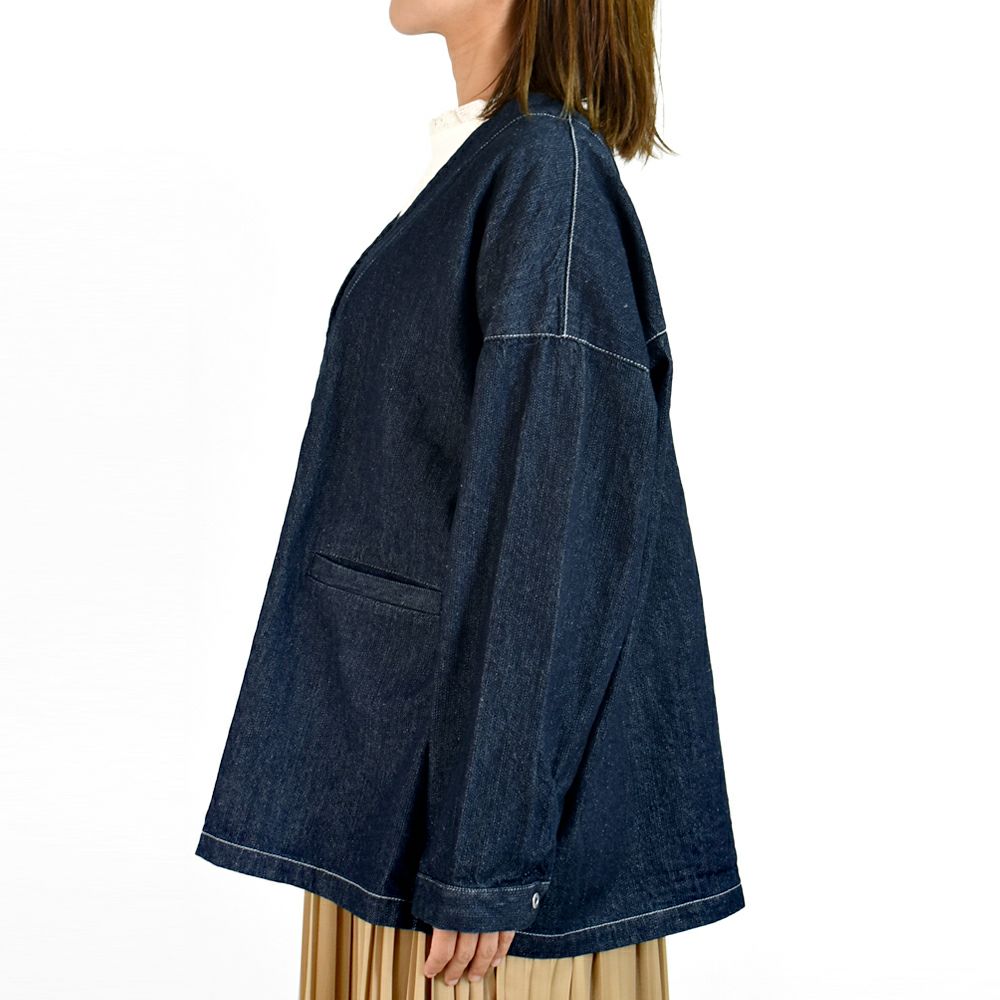 ブリスバンチ (Bliss bunch) ステッチ配色カバーオール デニムジャケット R758-329