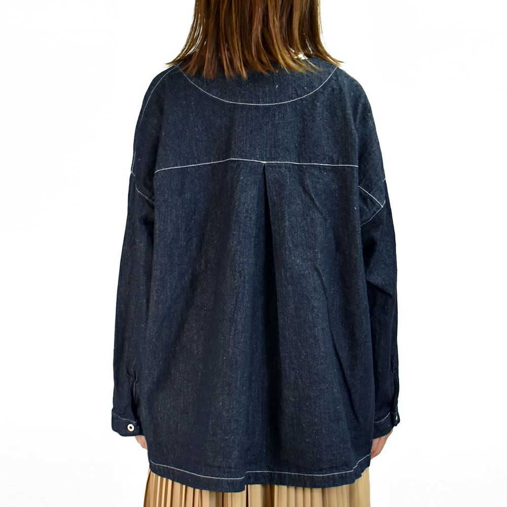 ブリスバンチ (Bliss bunch) ステッチ配色カバーオール デニムジャケット R758-329